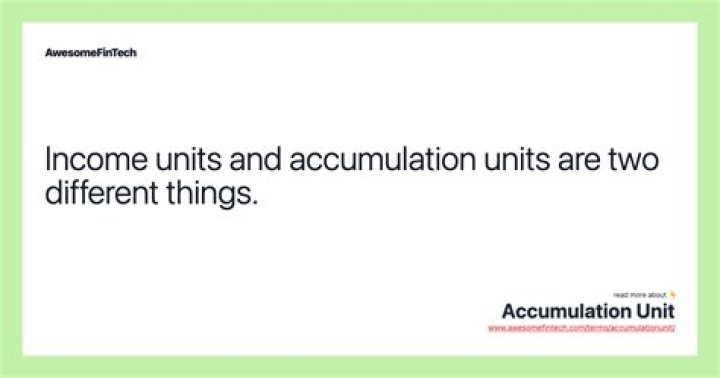 Are accumulation units fixed?