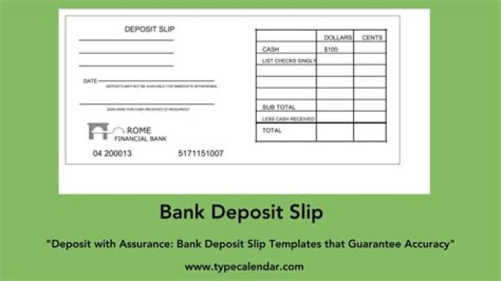 Are bank deposit slips?