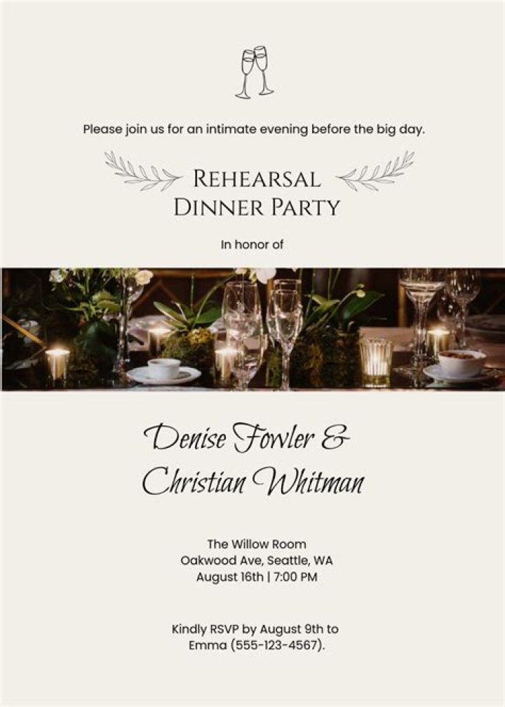 Are invitations needed for rehearsal dinner?