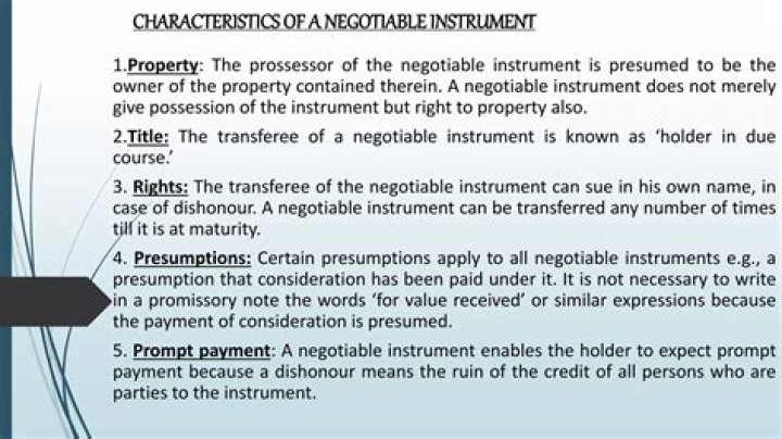 Are promissory notes negotiable instruments?