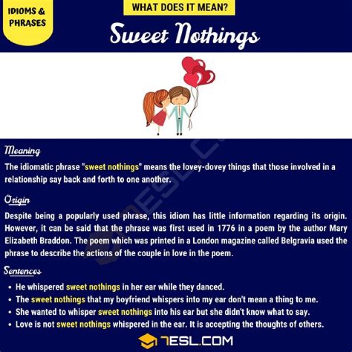 At sweet nothings meaning?