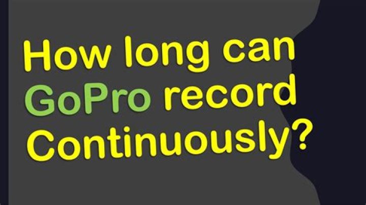 Can GoPro record continuously?