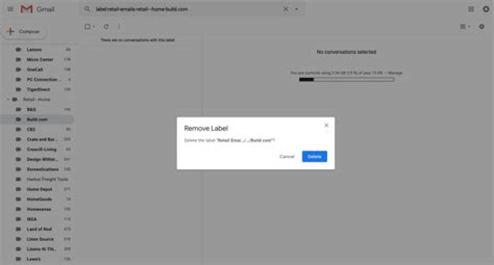 Can i delete important folder in gmail?