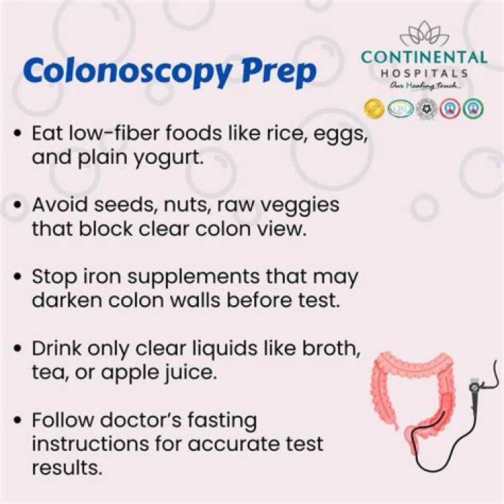 Can i eat crisps before a colonoscopy?