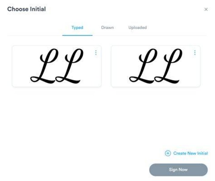 Could your signature be your initials?