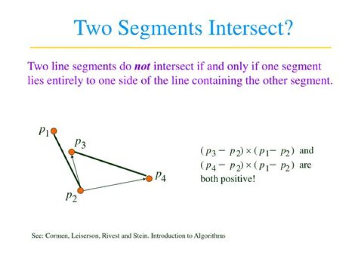 Do 2 line segments intersect?