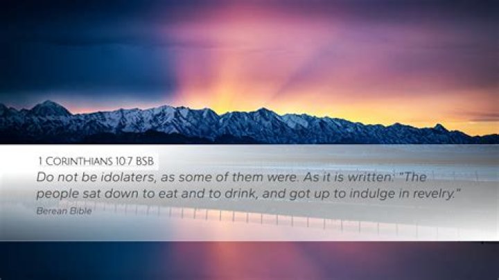 Do not be idolaters?