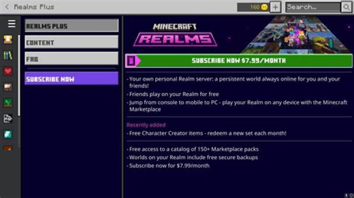 Does Minecraft ps4 have realms?