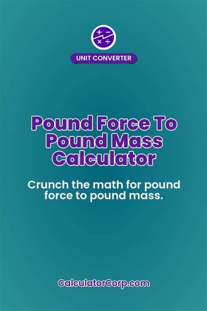 Does pound force equal pound mass?