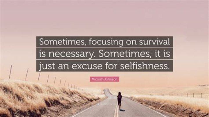 Does survival require selfishness?