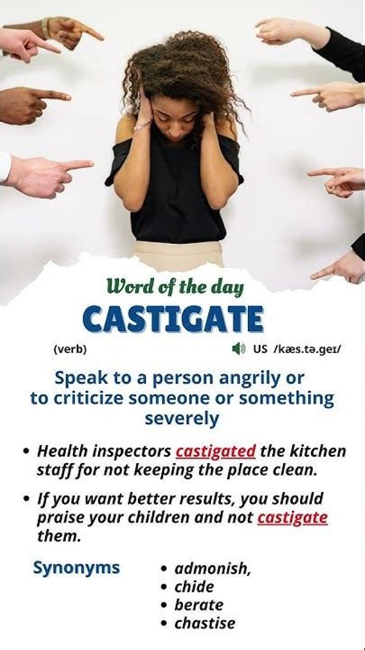 Does the word castigate mean?