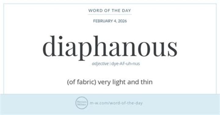 Does the word diaphanous mean?