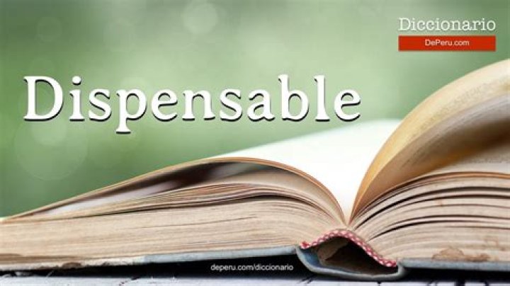Does the word dispensable mean?