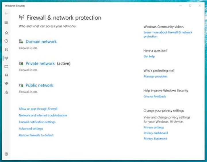For the windows firewall?