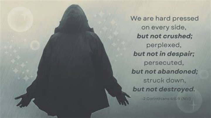 For we are hard pressed on every side?
