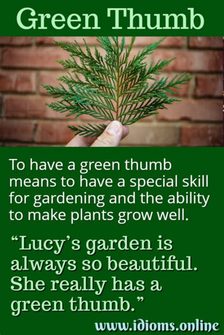 Has a green thumb meaning?