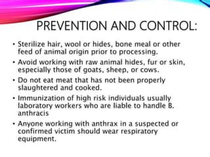 Has anthrax been eradicated?