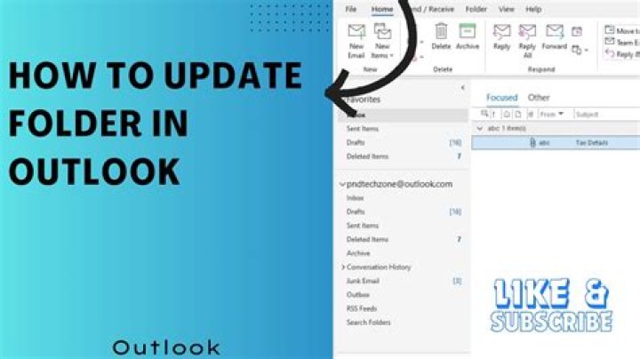 How do I automatically update folders in Outlook 2016?