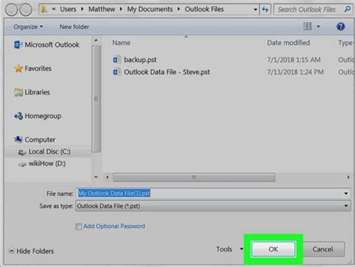 How do I create a PST file in Outlook 2011 for Mac?