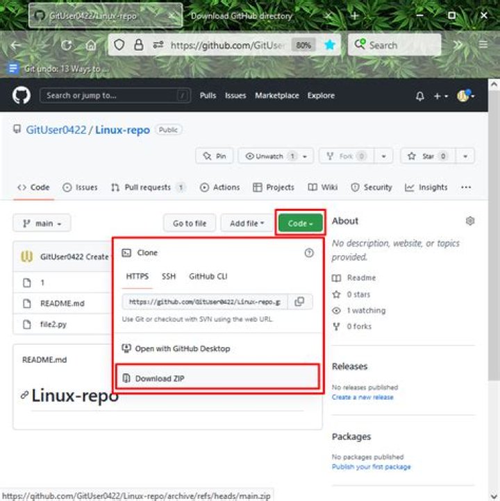 How do I download a ZIP file from GitHub?