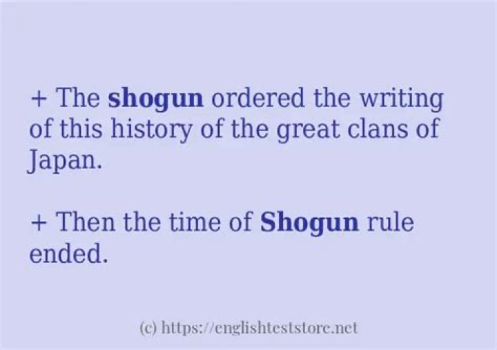 How do you use Shogun in a sentence?