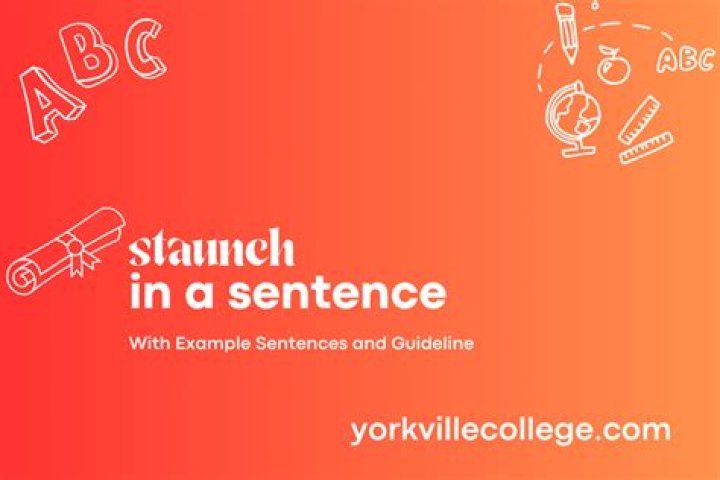 How do you use staunch in a sentence?