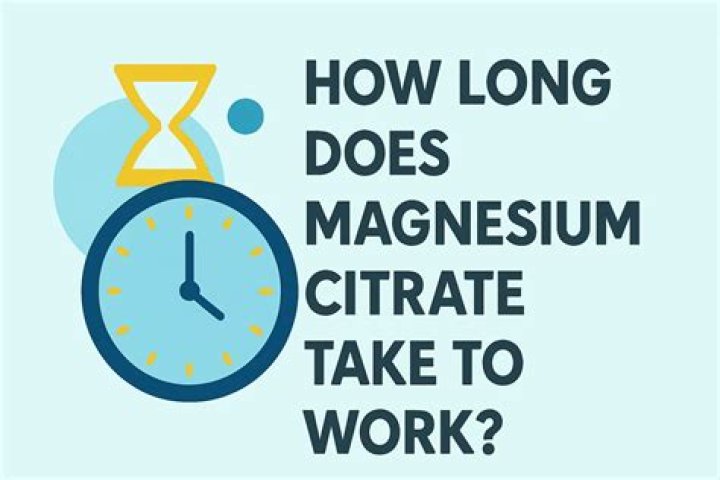 How long does it take for magnesium to work?