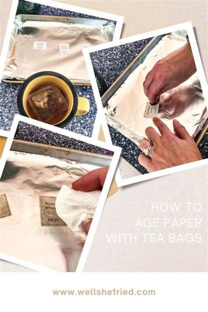 How to age paper using tea?