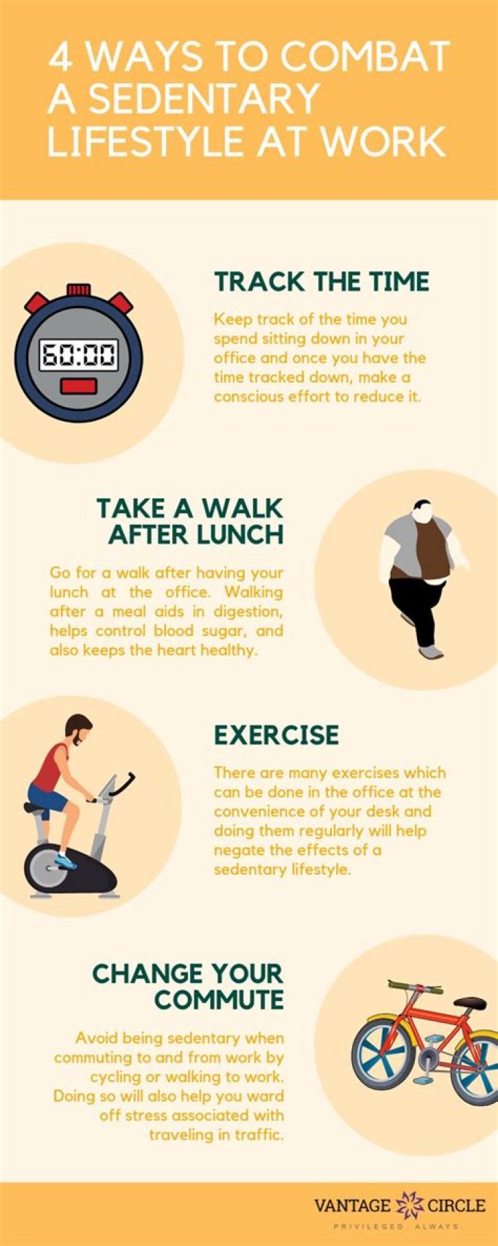 How to avoid sedentary lifestyle?