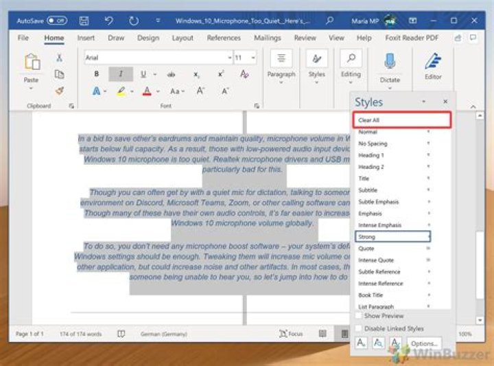 How to remove from word?