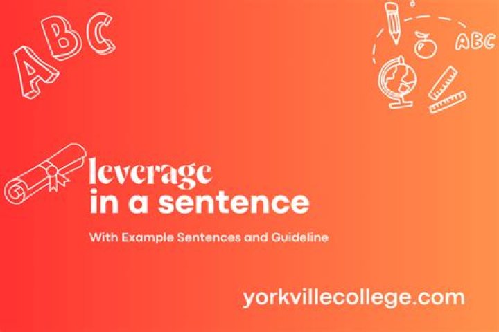 How to use leverage in a sentence?