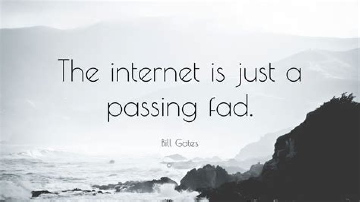 In a passing fad?