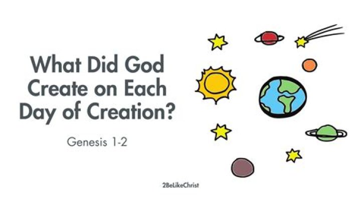 In first day god created?