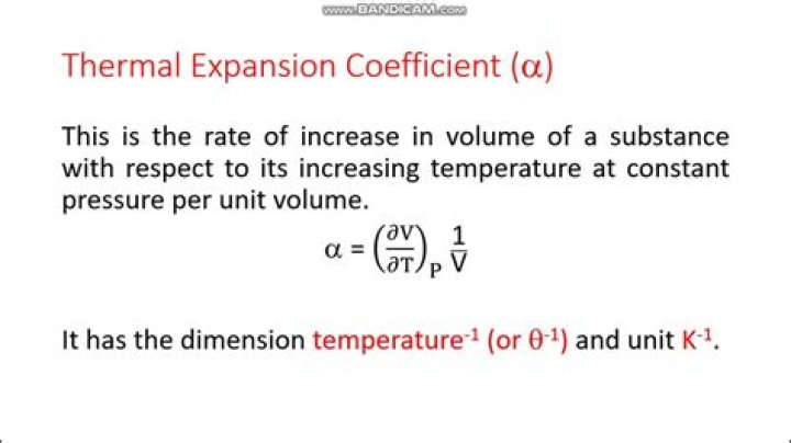 In thermal expansion coefficient?