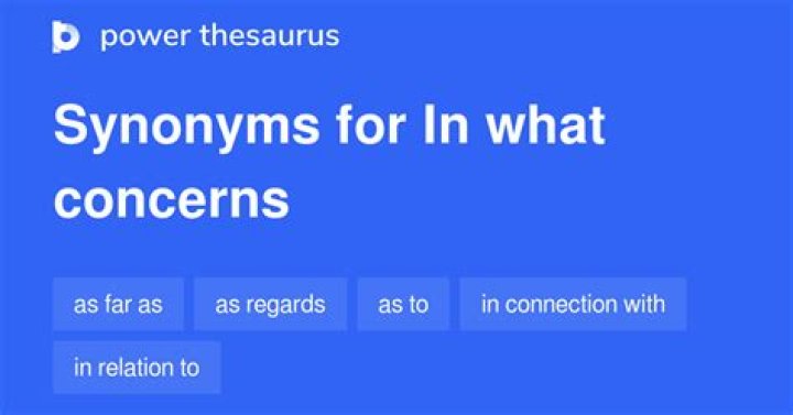 In what concerns synonym?