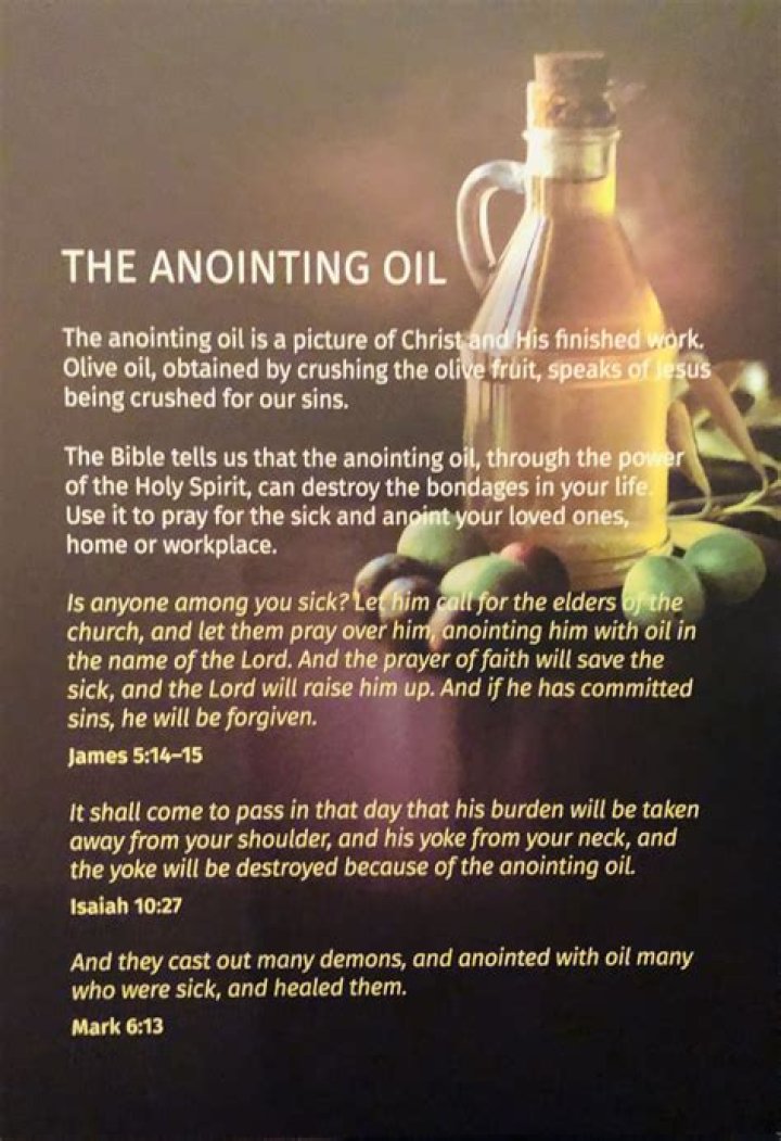 Is anointing oil biblical?