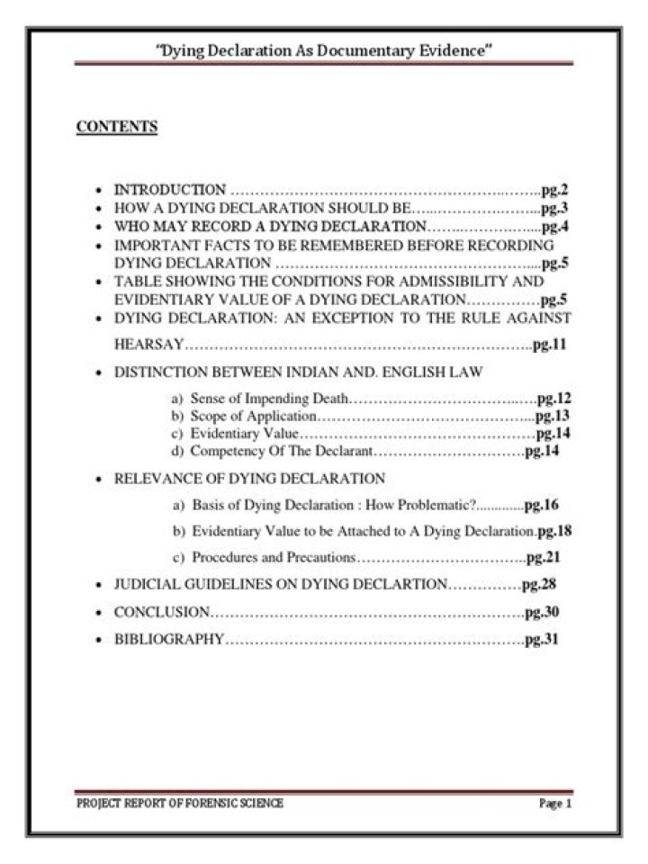 Is dying declaration hearsay?