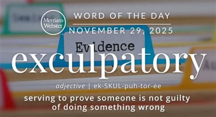 Is exculpatory a word?