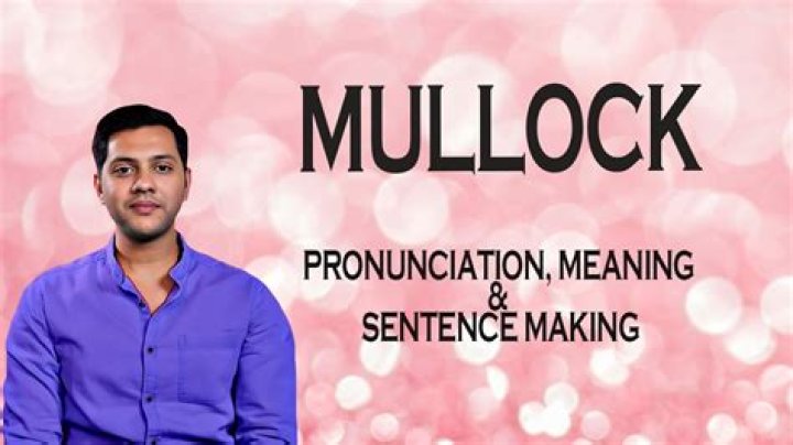 Is mullock a word?