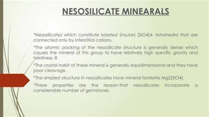 Is nesosilicate a mineral?