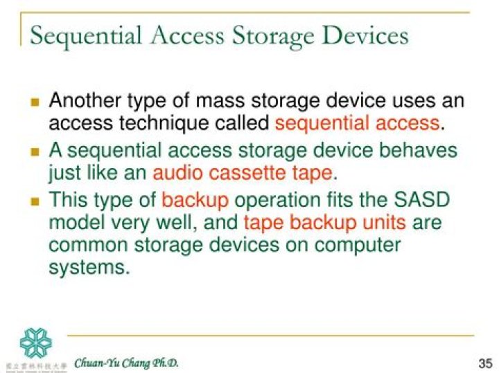 Is sequential access storage device?