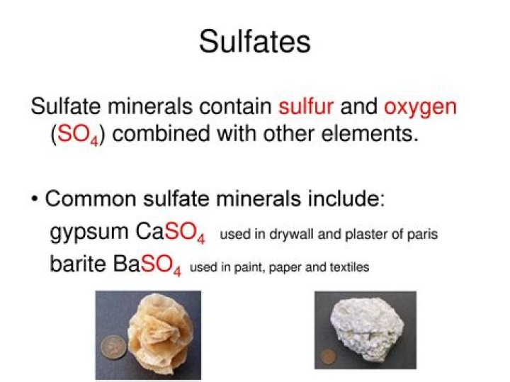 Is sulfates a mineral?
