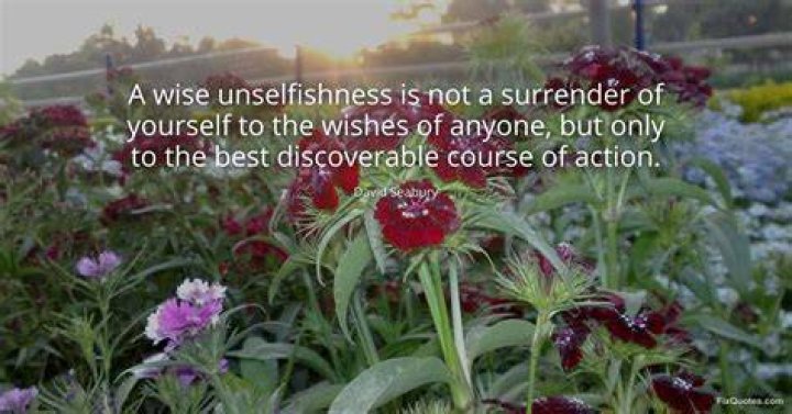 Is unselfishness a quality?