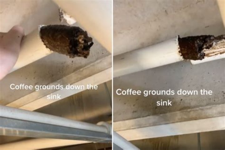 Should coffee grinds go down the sink?
