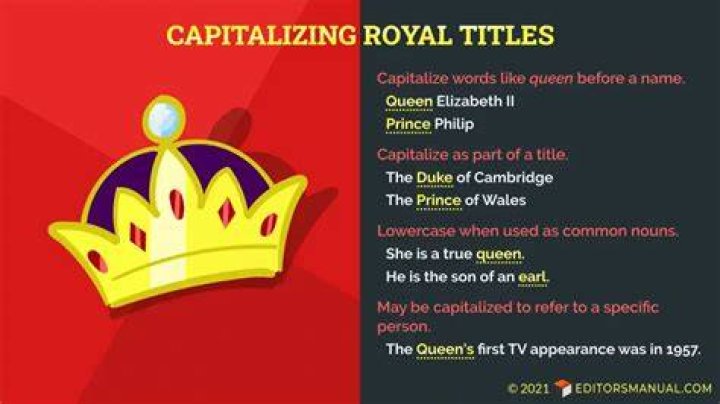Should prince be capitalized?