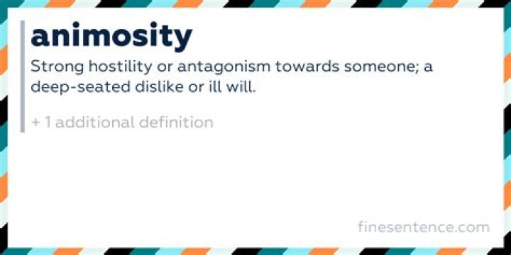 Was does animosity mean?