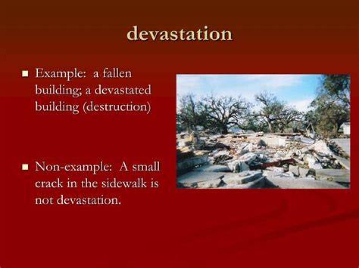 Was does devastation mean?