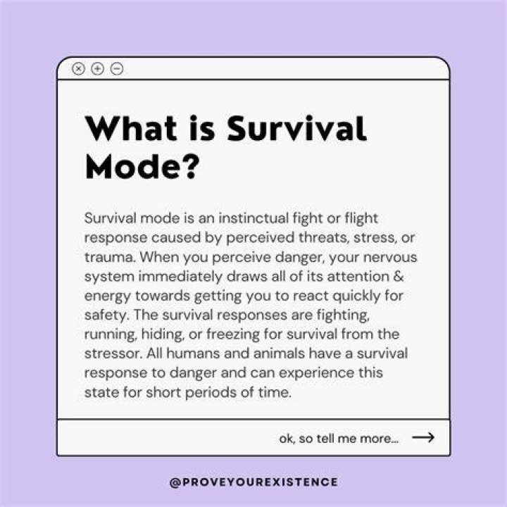 Were in survival mode?