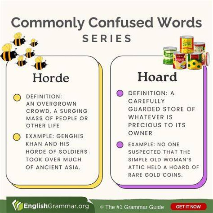 What's the difference between Horde and hoard?