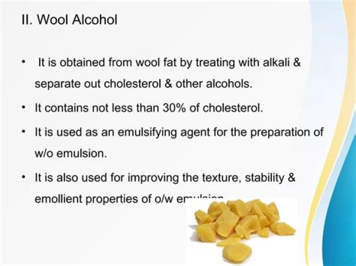 What are wool alcohols?